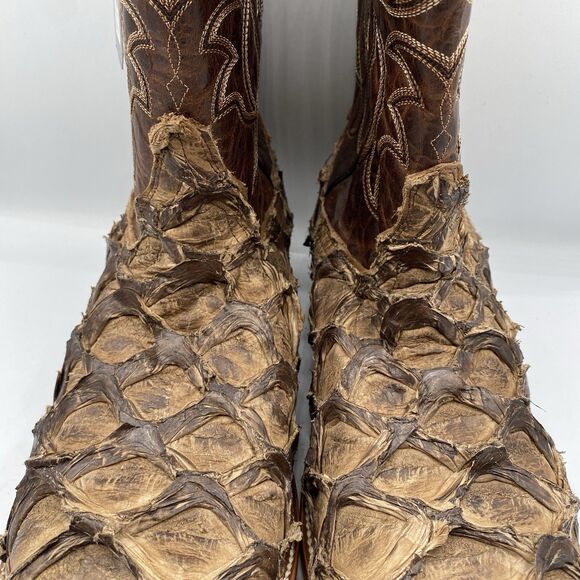 Cody James Western Boot Mens Men 10.5 EE Brown Pirarucu Exotic Square Toe Cowboy main image 7